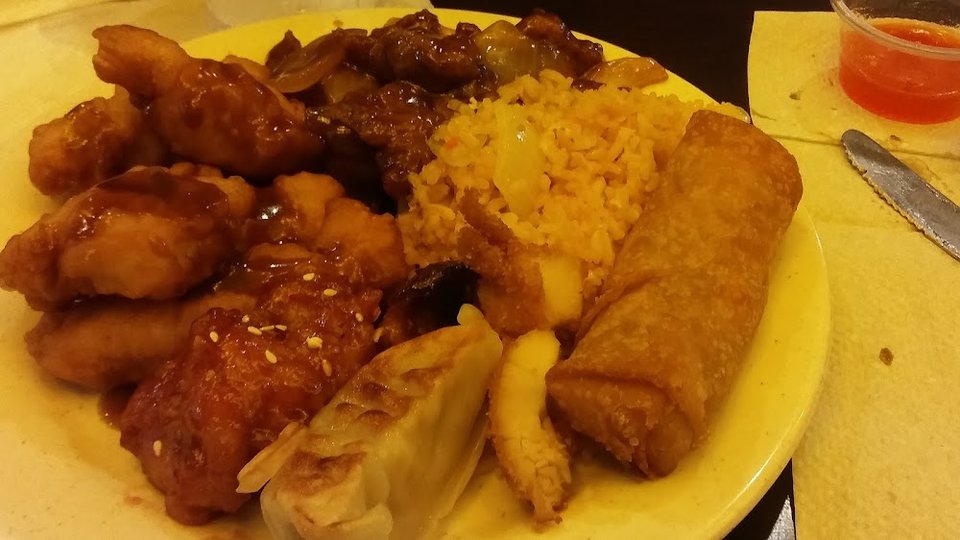 Buffet Options Include Beef Pepper Steak