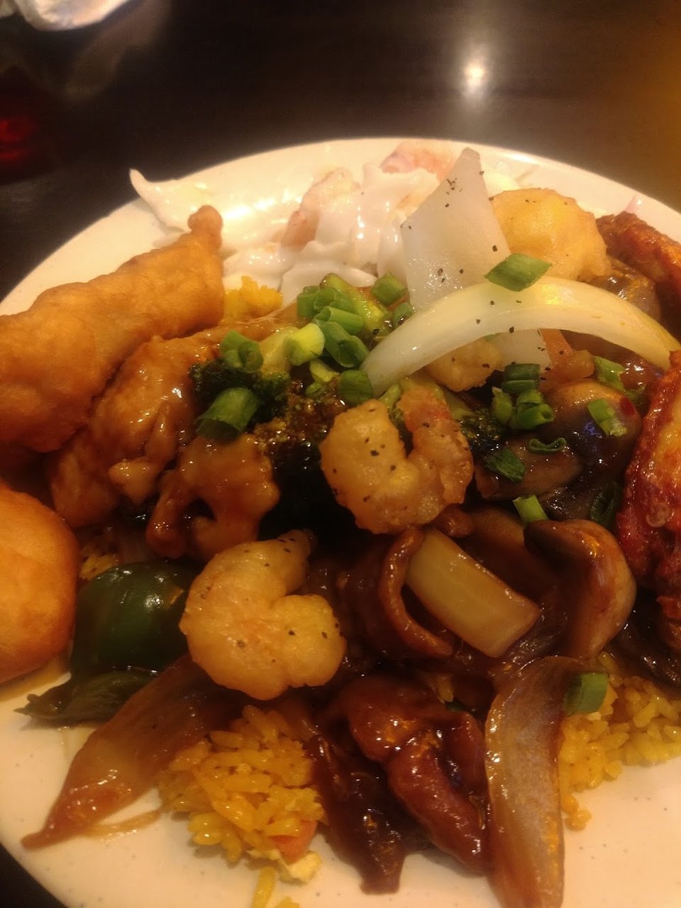 Buffet Plate with Chicken and Shrimp